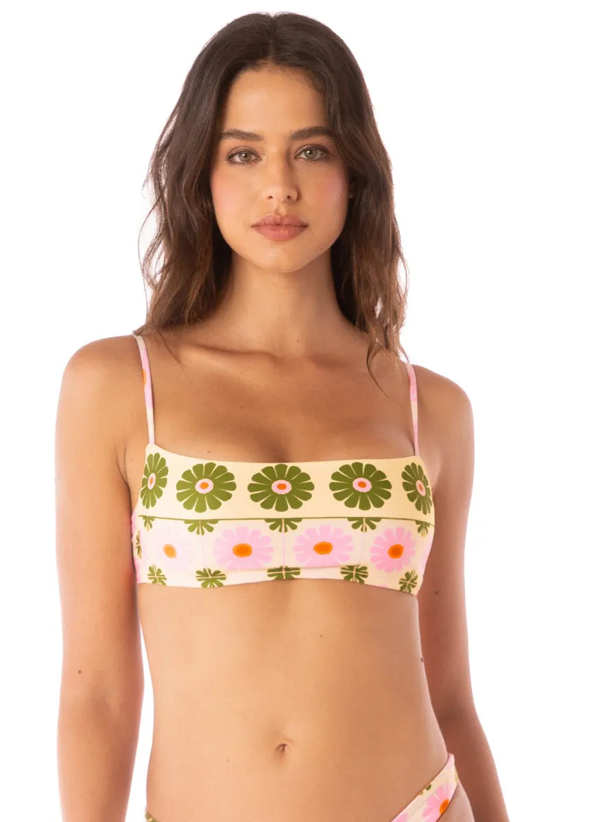 Maaji Pastel Flourish Scape Sporty Bralette Bikini Top Maaji