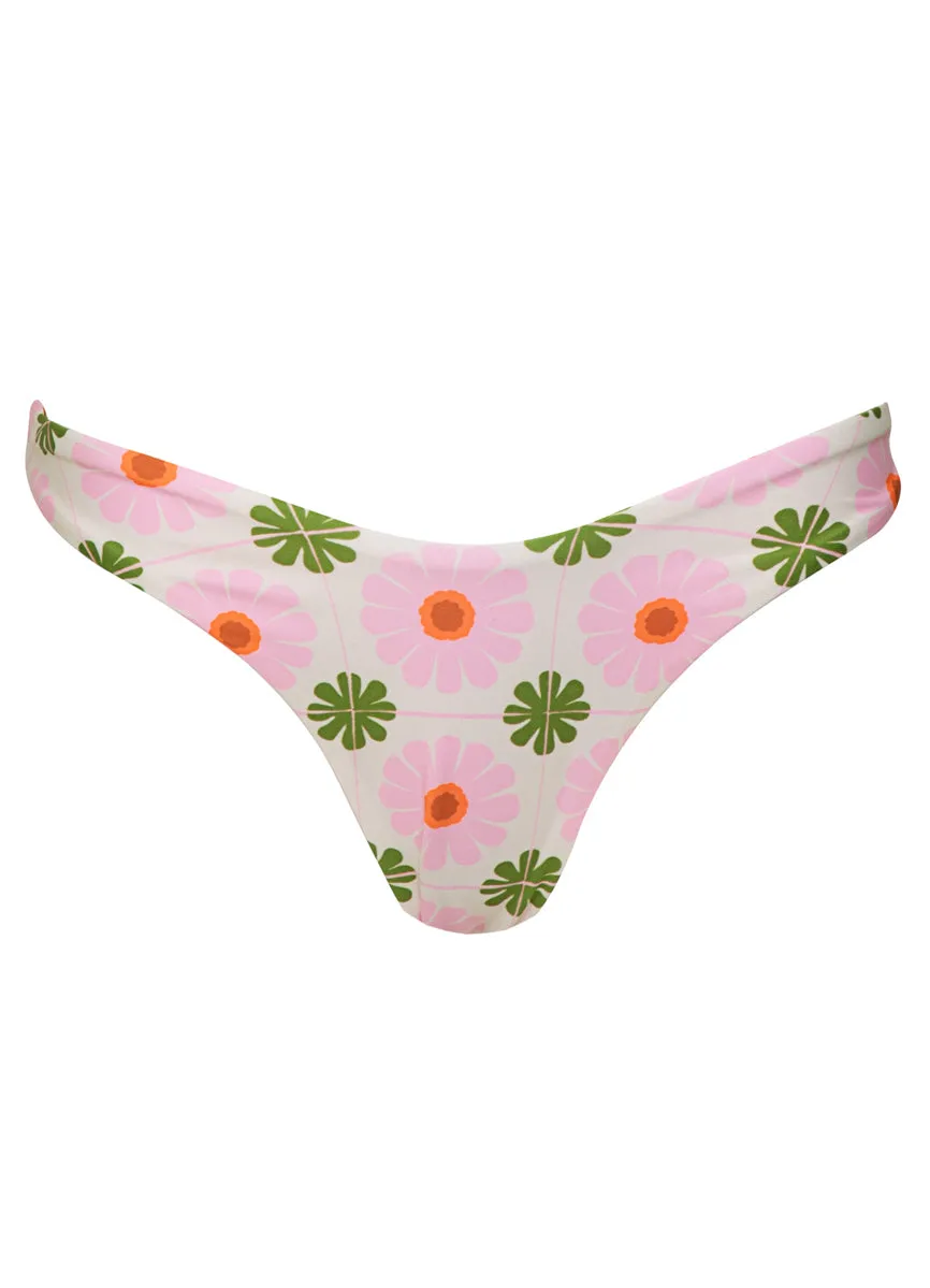 Maaji Pastel Flourish Splendour Regular Rise Thin Side Bikini Bottom Maaji