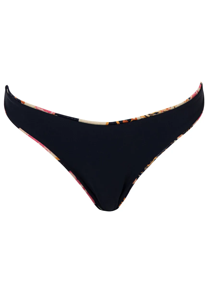 Maaji Patchwork Rose Flirt Low Rise Thin Side Bikini Bottom Maaji