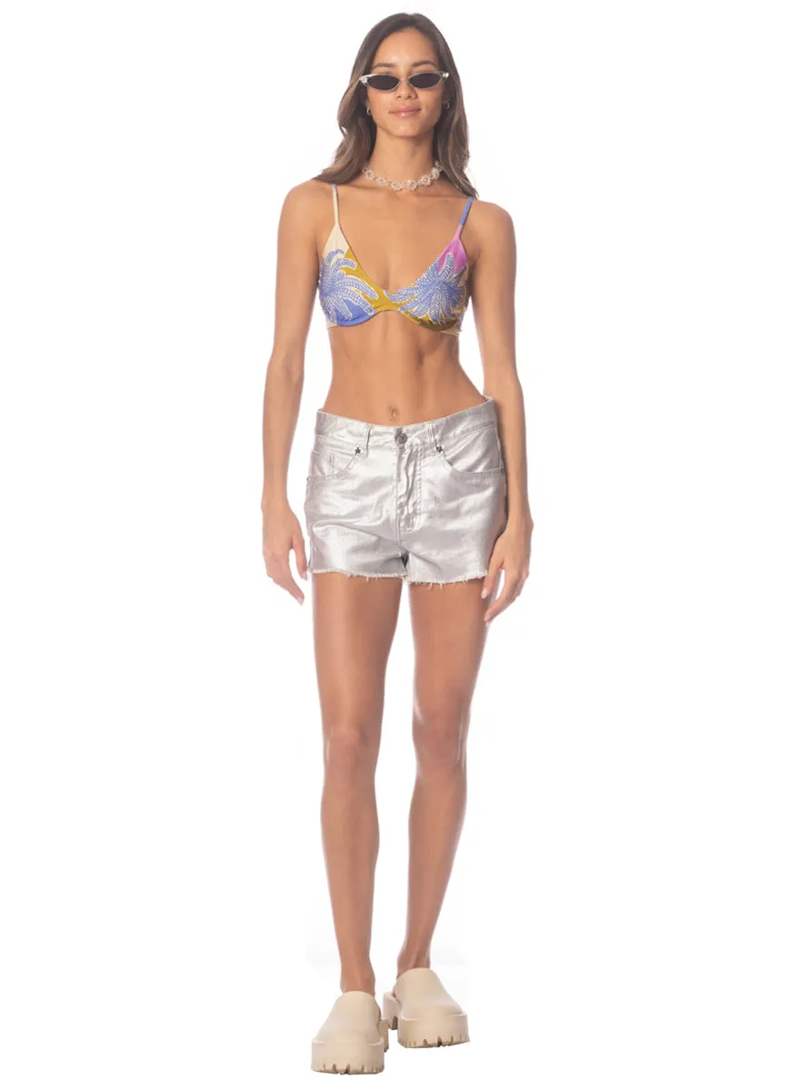 Maaji Periwinkle Palms Irene Unmolded Underwire Bikini Top Maaji
