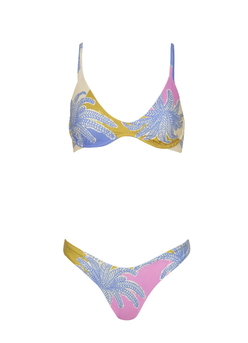 Maaji Periwinkle Palms Irene Unmolded Underwire Bikini Top Maaji
