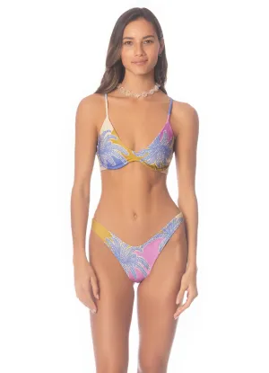 Maaji Periwinkle Palms Irene Unmolded Underwire Bikini Top Maaji