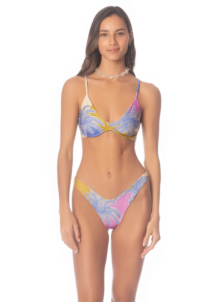 Maaji Periwinkle Palms Irene Unmolded Underwire Bikini Top Maaji