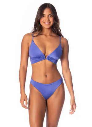 Maaji Perrywinkle Shine Long Line Triangle Bikini Top Maaji