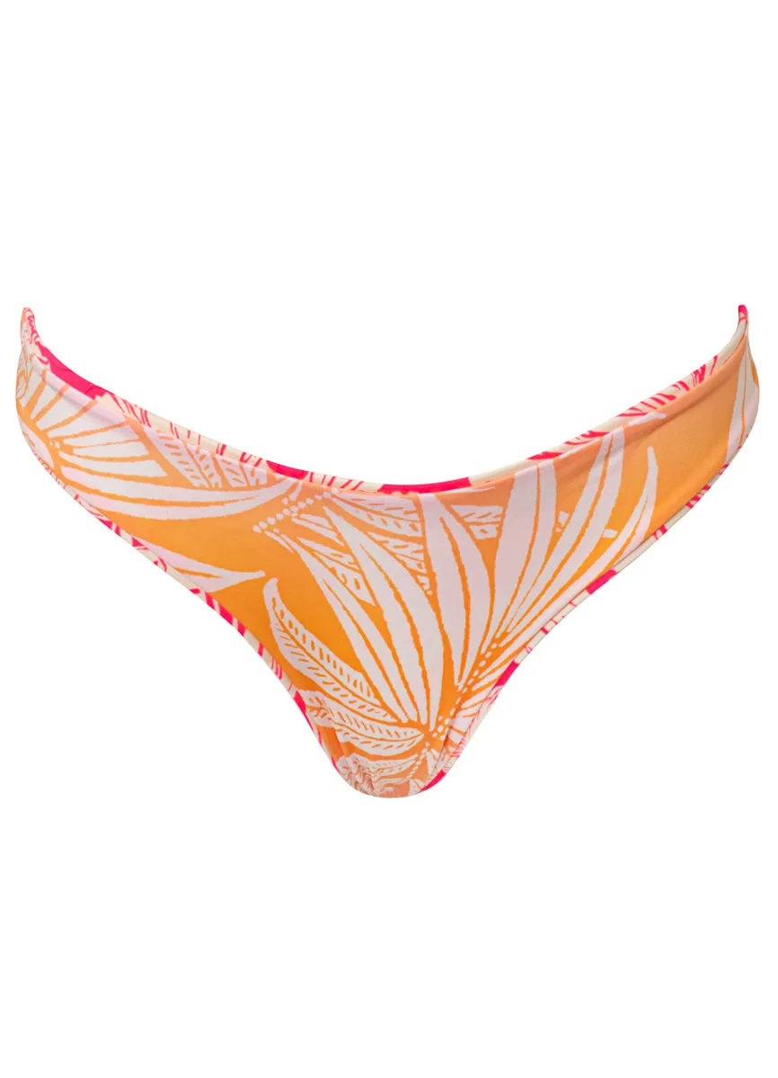 Maaji Pink Blossom Flirt Low Rise Thin Side Bikini Bottom Maaji