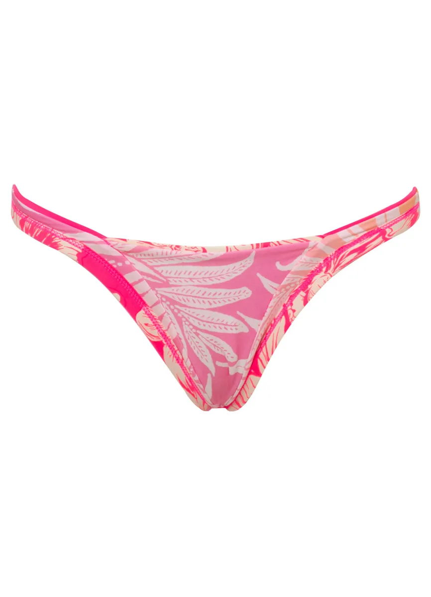 Maaji Pink Blossom Trinity Regular Rise V Front Bikini Bottom Maaji