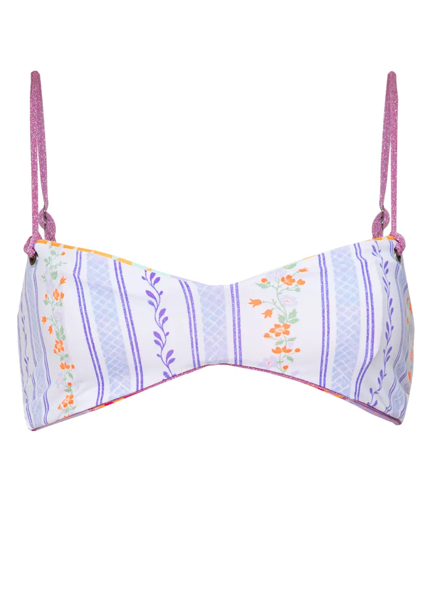 Maaji Pink Prism Prairie Classic Bralette Bikini Top Maaji