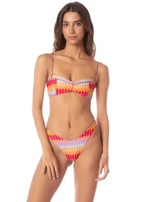 Maaji Pink Prism Prairie Classic Bralette Bikini Top Maaji
