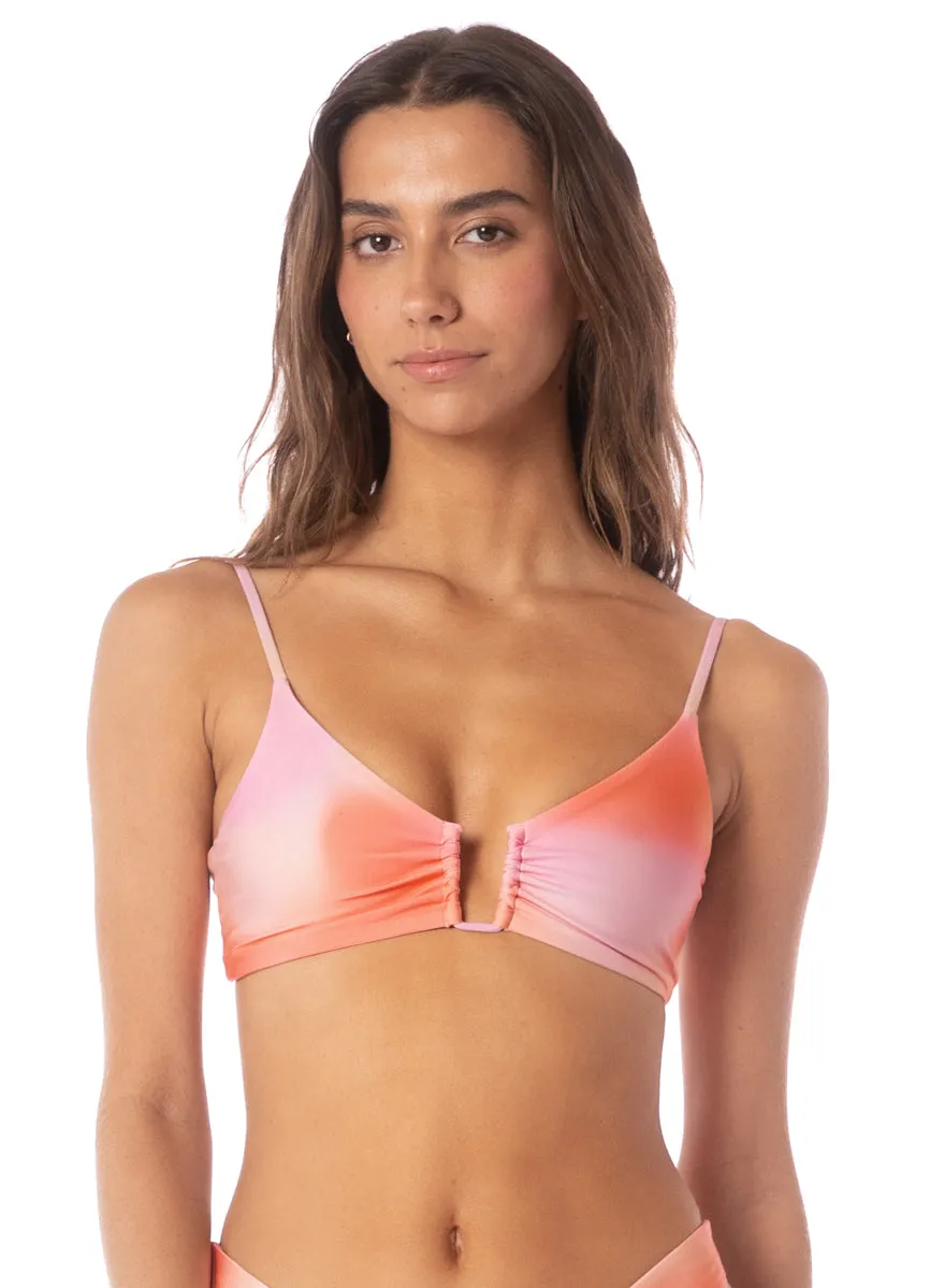 Maaji Pink Swirl Bia U Wire Bralette Bikini Top Maaji