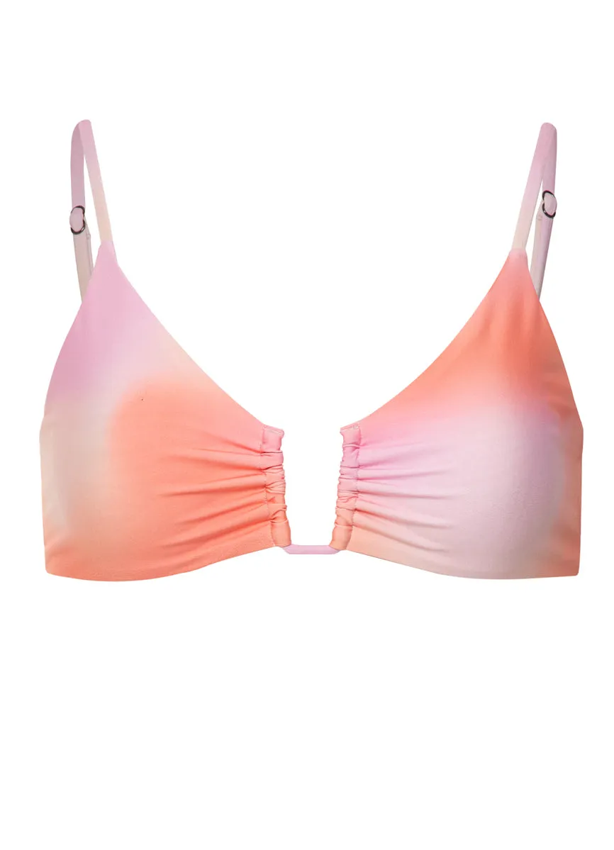 Maaji Pink Swirl Bia U Wire Bralette Bikini Top Maaji