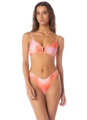 Maaji Pink Swirl Bia U Wire Bralette Bikini Top Maaji