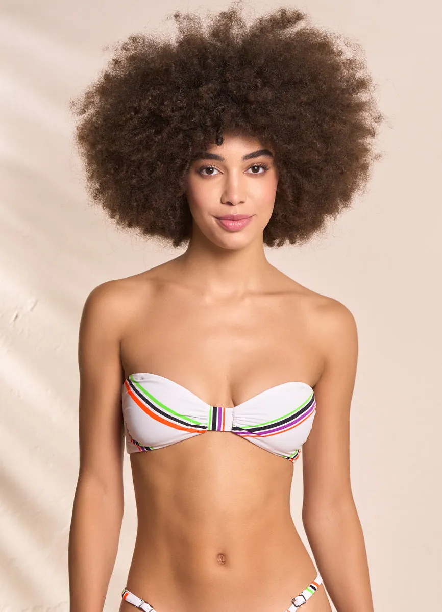 Maaji Pinstripe Amber Strapless Bandeau Bikini Top Maaji