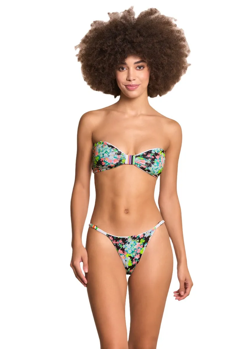 Maaji Pinstripe Flash Single Strap Bikini Bottom Maaji