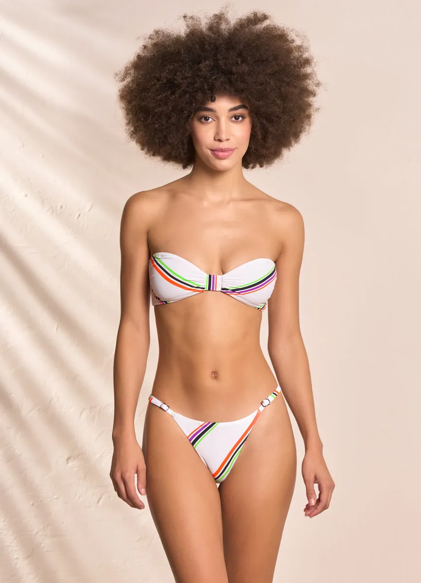 Maaji Pinstripe Flash Single Strap Bikini Bottom Maaji