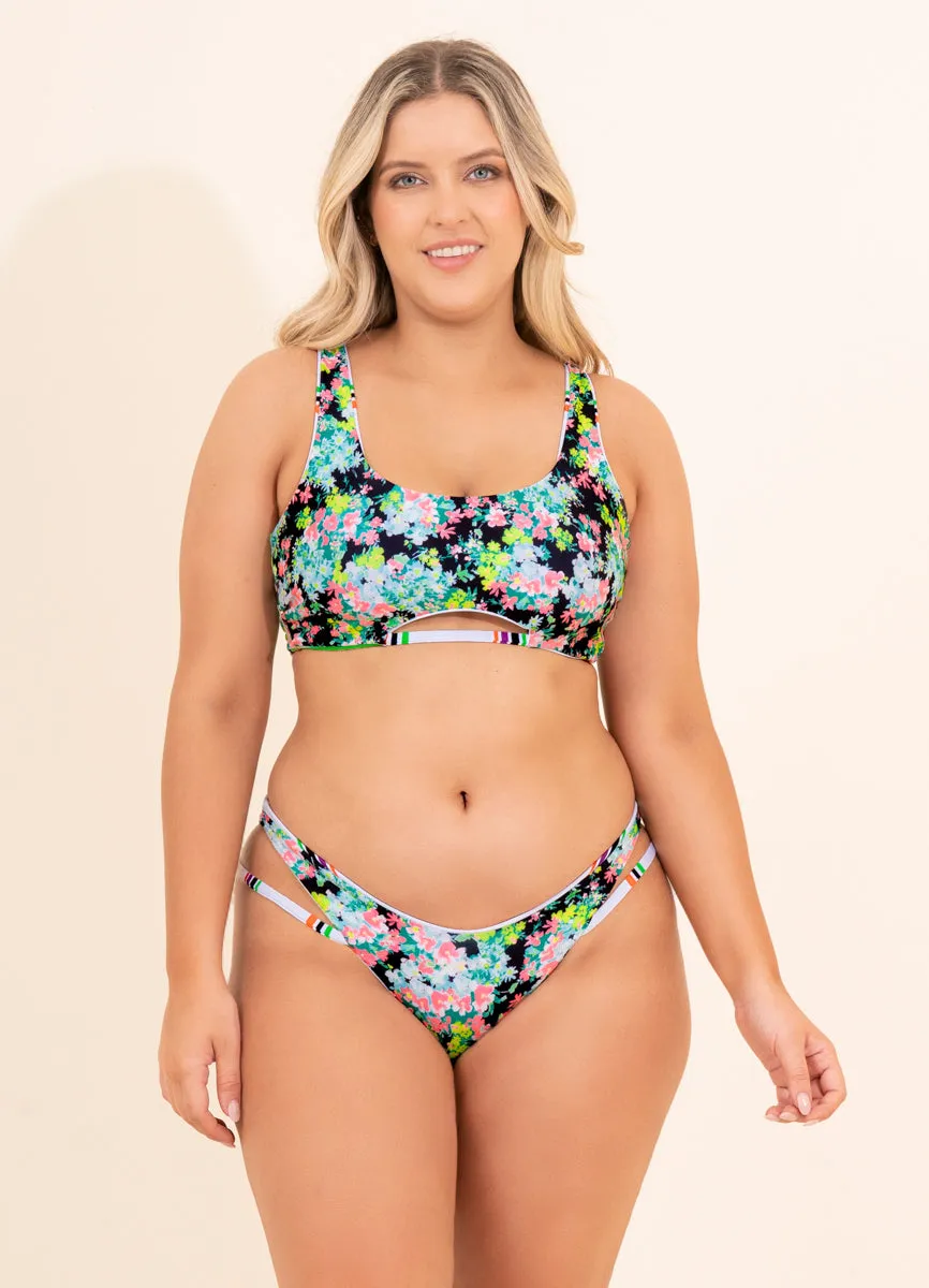 Maaji Pinstripe Hailey Double Layer Bikini Bottom Maaji