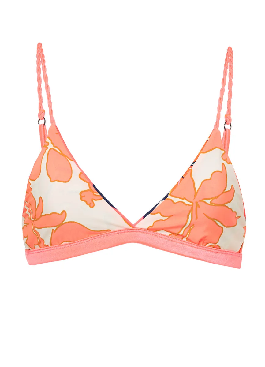 Maaji Racing Palms Rasha Fixed Triangle Bikini Top Maaji