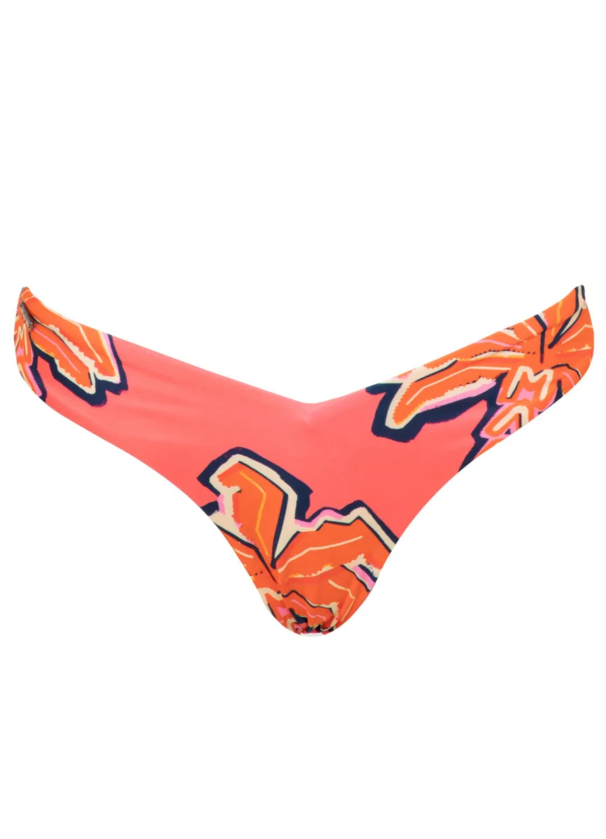 Maaji Racing Palms Valerya Regular Rise Double V Bikini Bottom Maaji