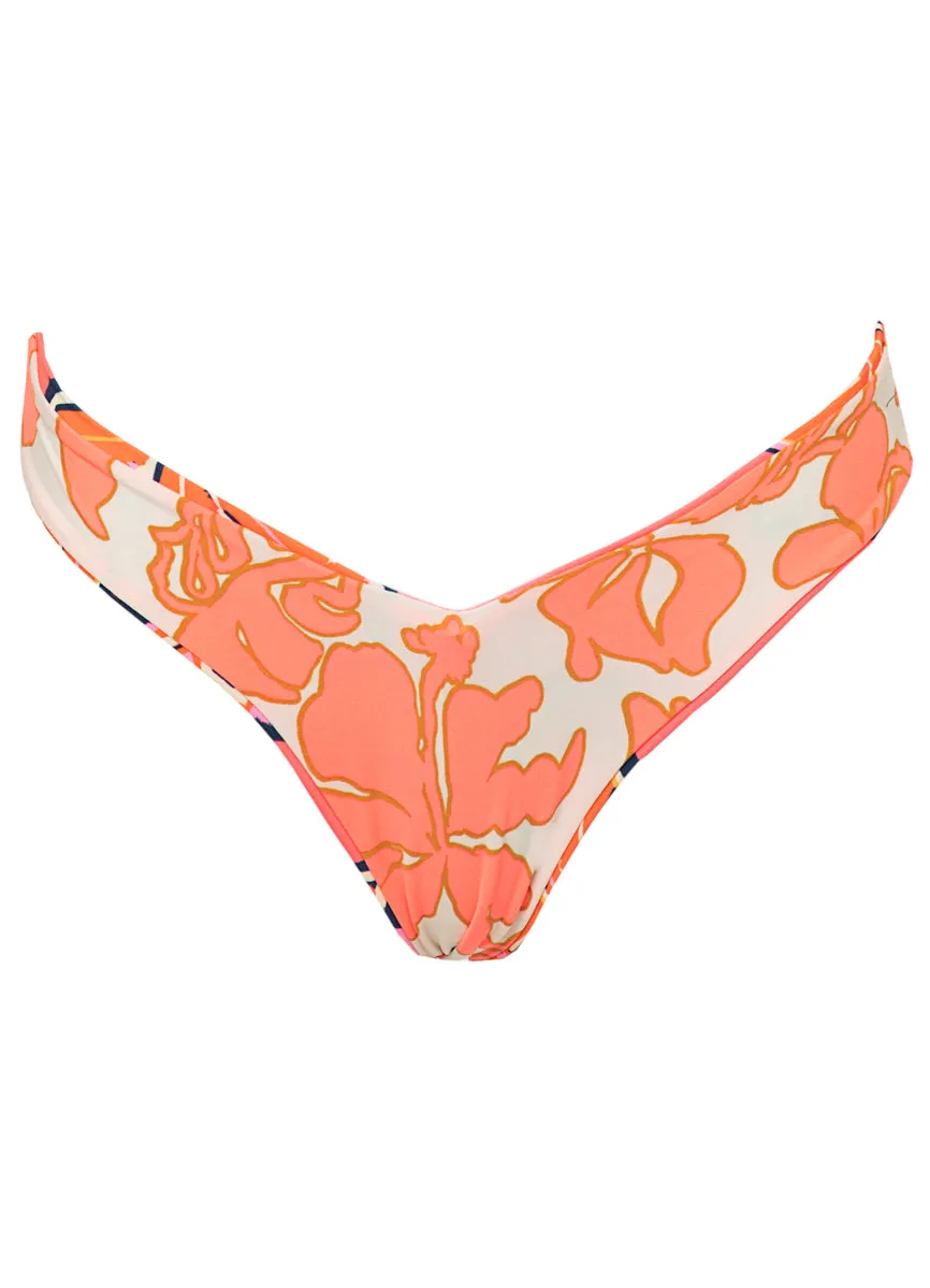 Maaji Racing Palms Valerya Regular Rise Double V Bikini Bottom Maaji