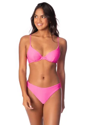 Maaji Radiant Pink Dainty Unmolded Underwire Bikini Top Maaji