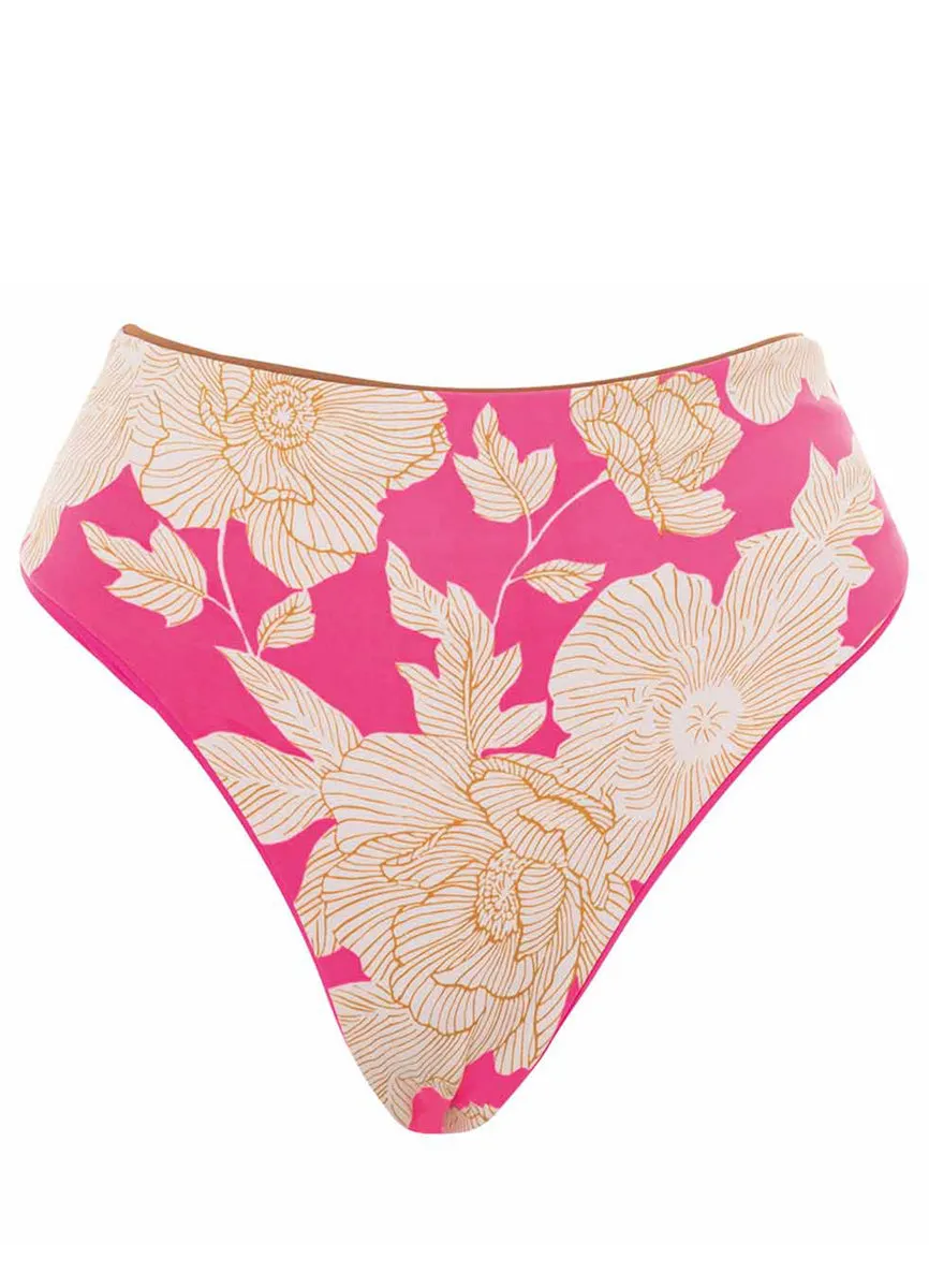Maaji Radiant Pink Suzy Babe High Rise Bikini Bottom Maaji