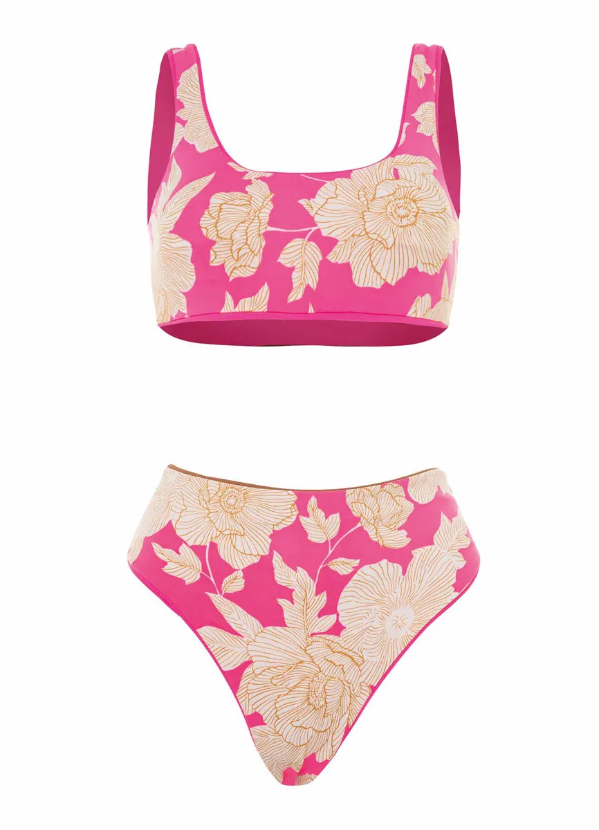 Maaji Radiant Pink Suzy Babe High Rise Bikini Bottom Maaji