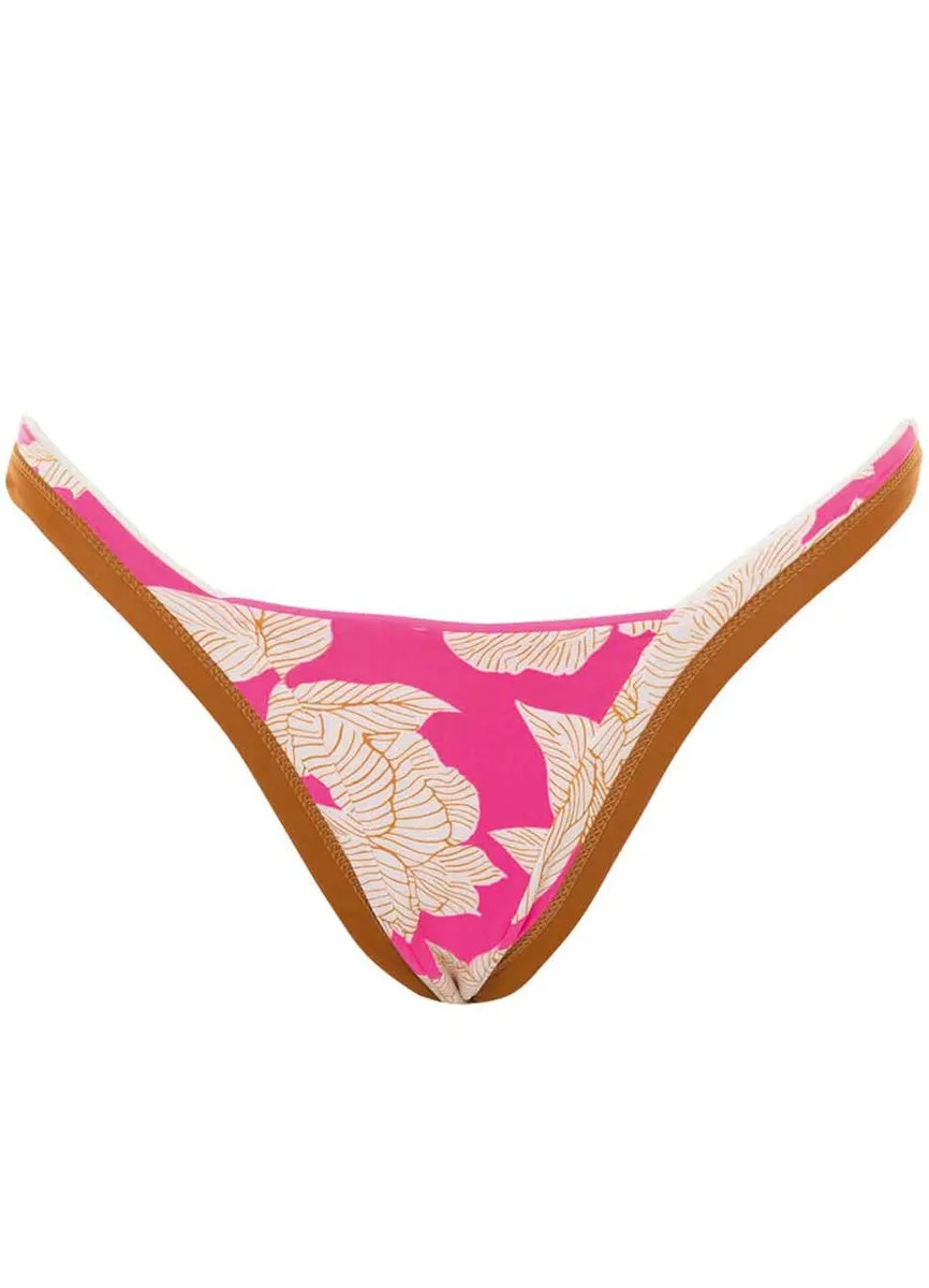 Maaji Radiant Pink Trinity Double V Bikini Bottom Maaji