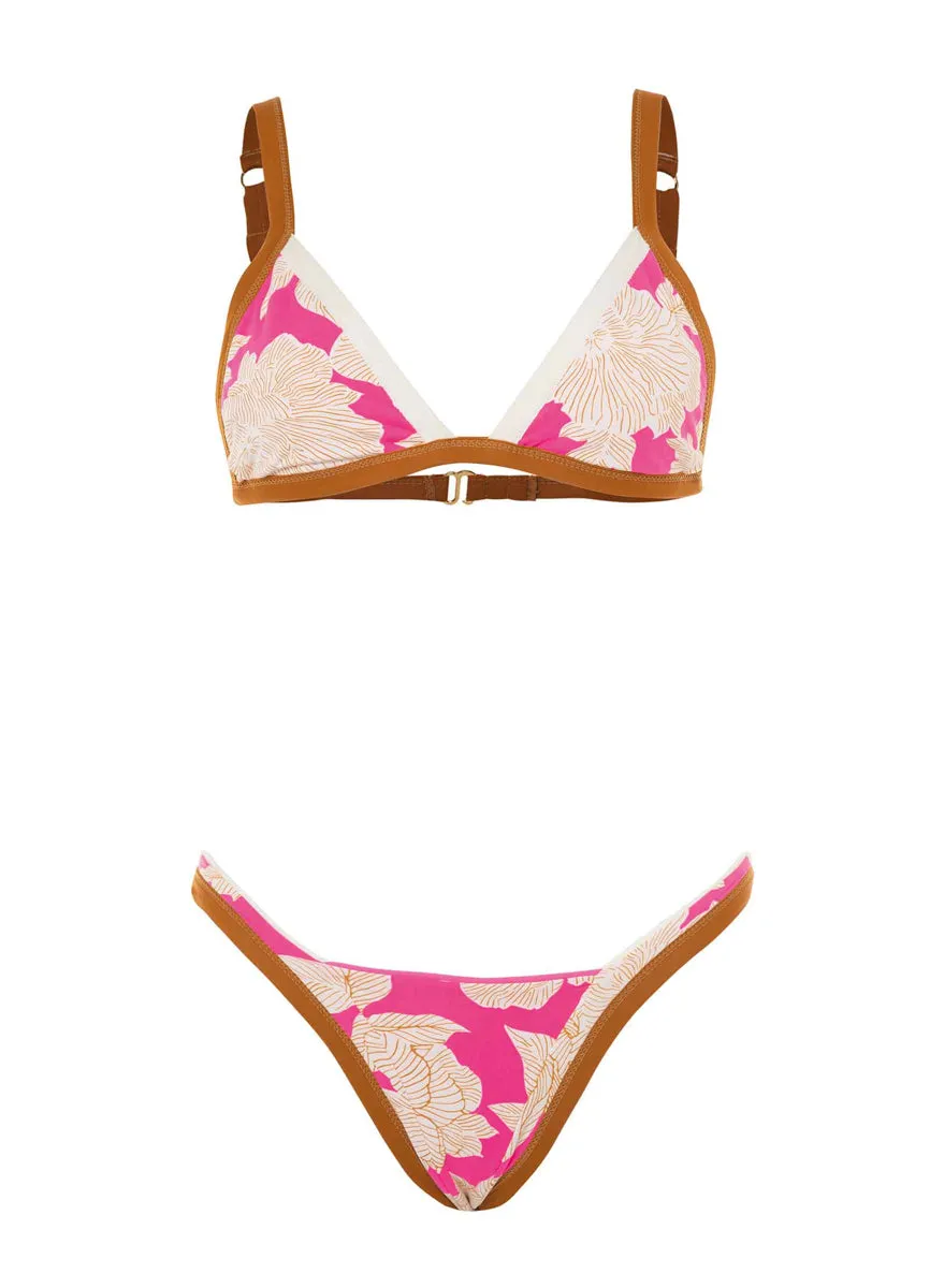 Maaji Radiant Pink Trinity Double V Bikini Bottom Maaji