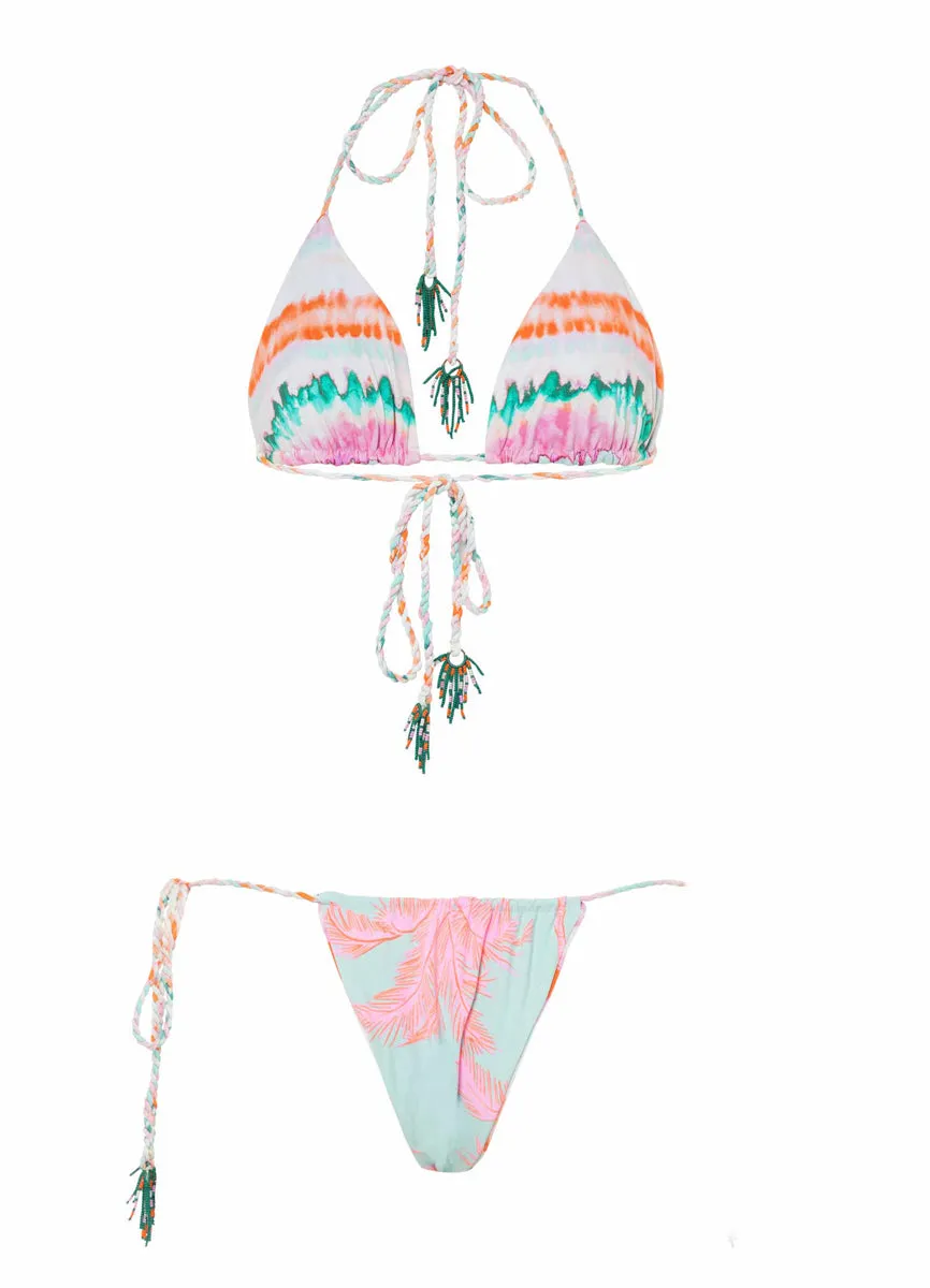 Maaji Rainbow Dye Spray Single Strap Bikini Bottom Maaji