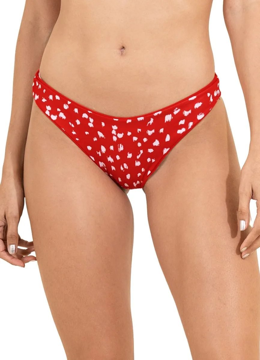 Maaji Red Camelia Sublimity Classic Bikini Bottom Maaji