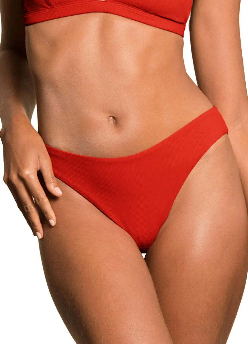 Maaji Red Camelia Sublimity Classic Bikini Bottom Maaji