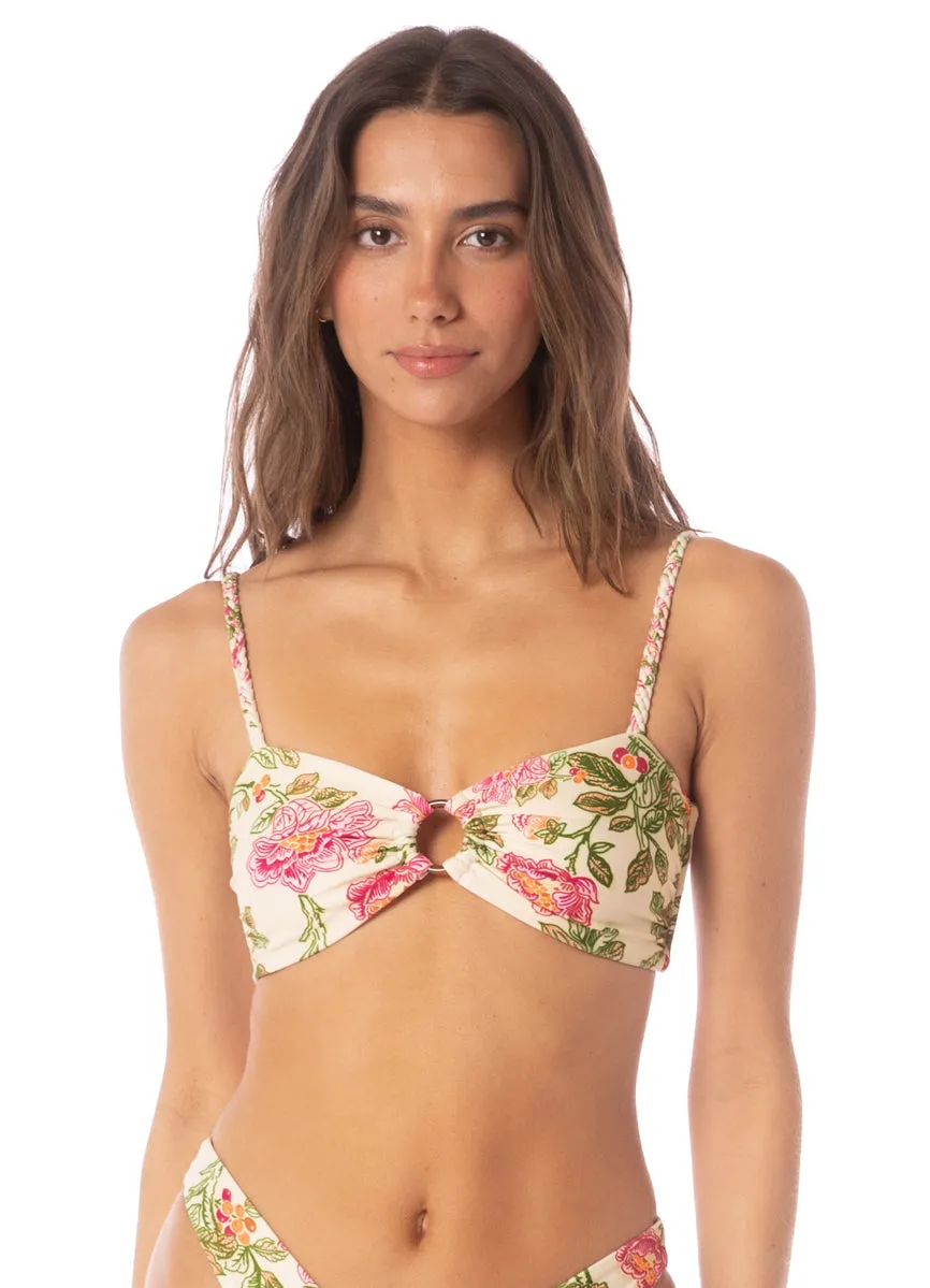 Maaji Retro Bloom Pomona Ring Front Bralette Bikini Top Maaji