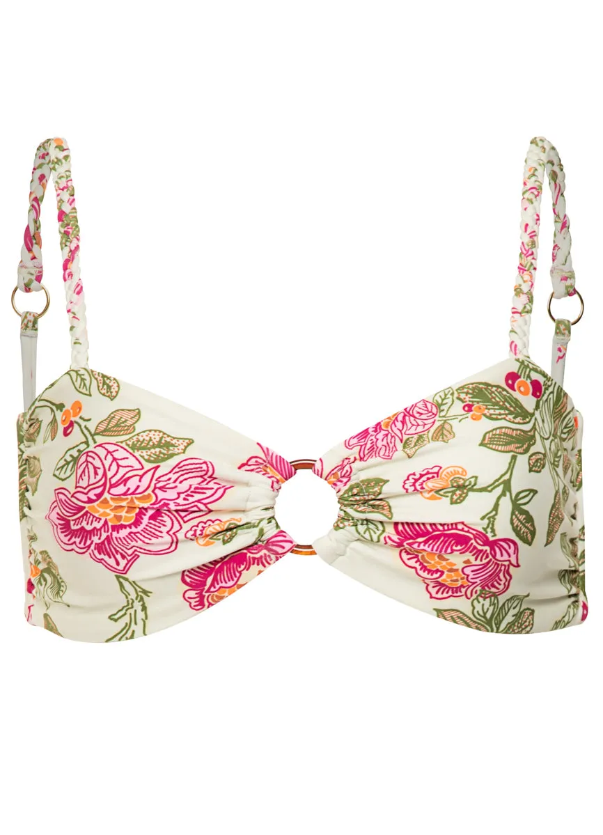 Maaji Retro Bloom Pomona Ring Front Bralette Bikini Top Maaji