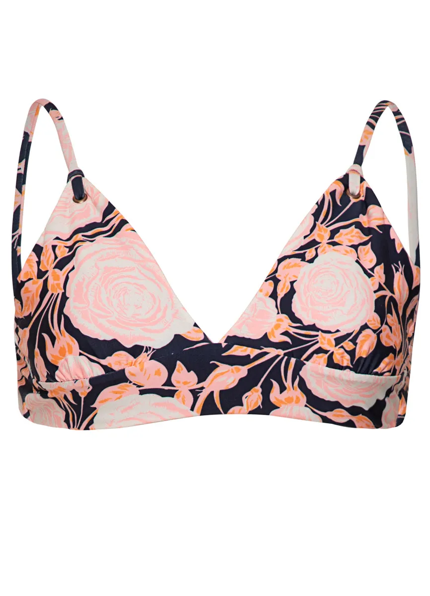 Maaji Rose Petals Copilot Long Line Triangle Bikini Top Maaji