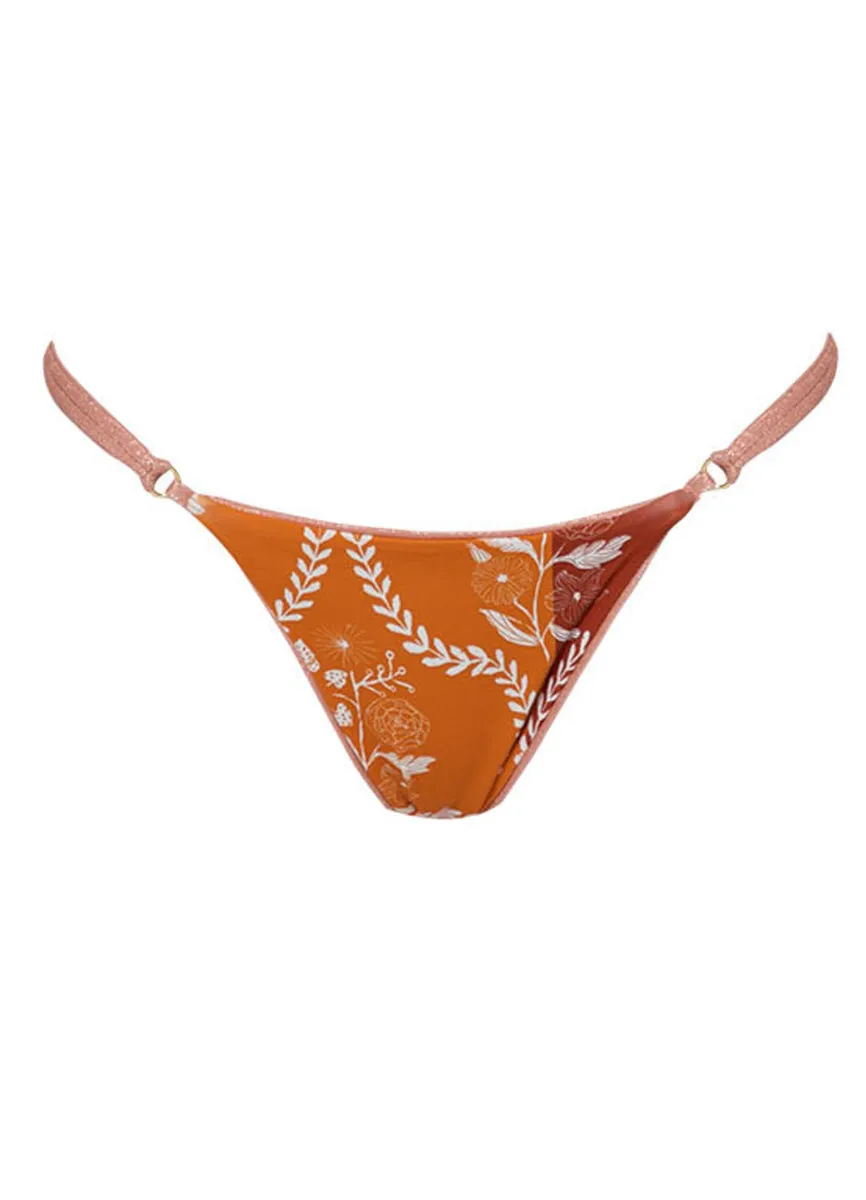 Maaji Rose Quartz Sally Regular Rise Double Strap Bikini Bottom Maaji