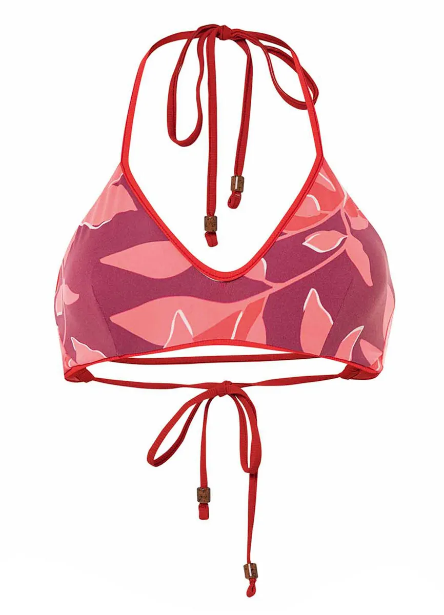 Maaji Scarlet Red River Sporty Bralette Bikini Top Maaji