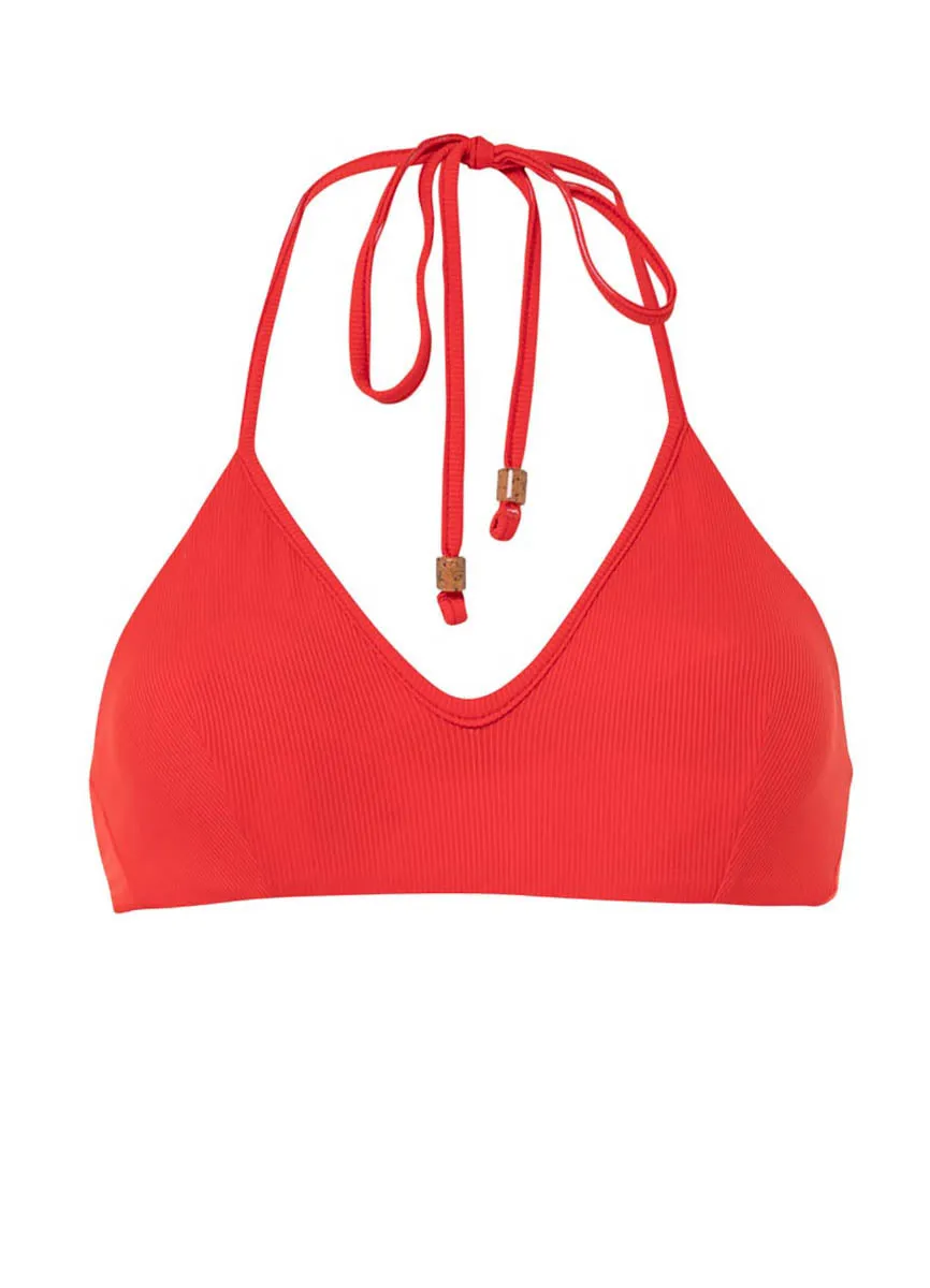 Maaji Scarlet Red River Sporty Bralette Bikini Top Maaji