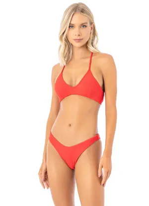 Maaji Scarlet Red River Sporty Bralette Bikini Top Maaji