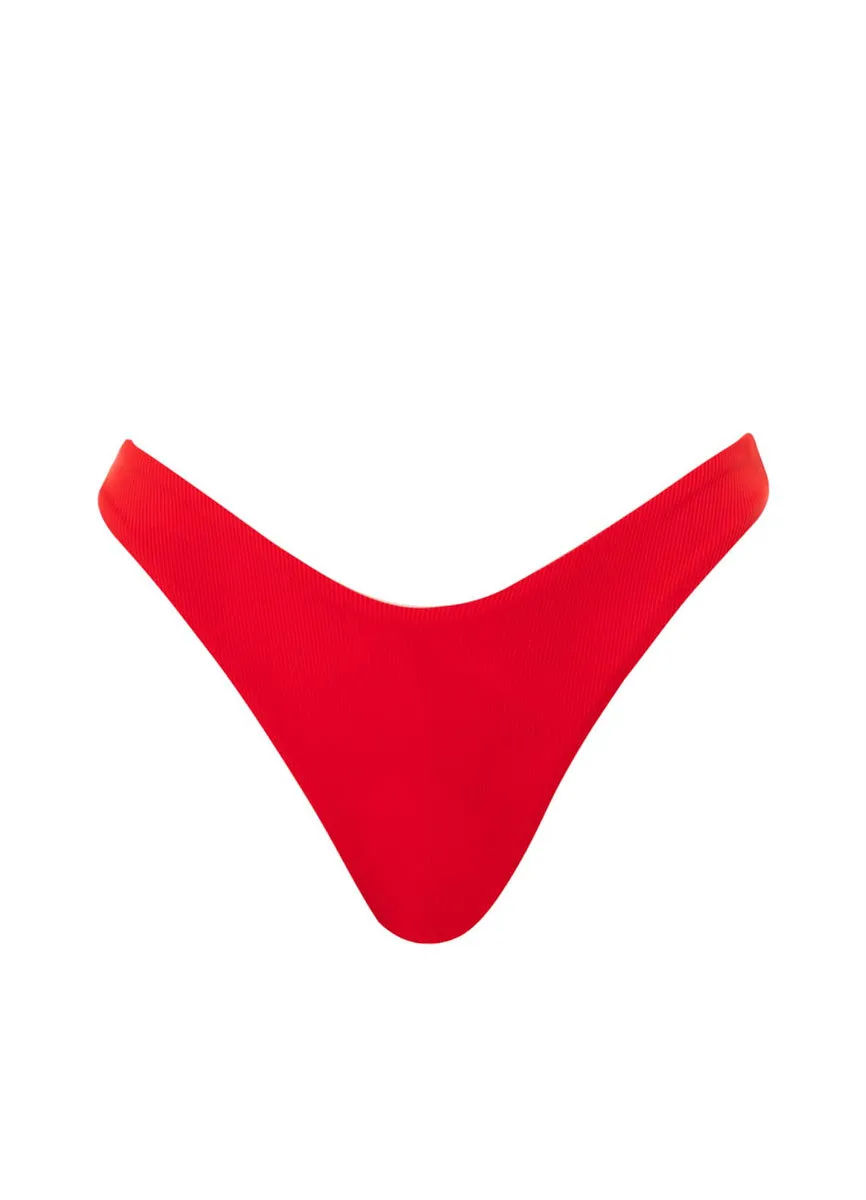 Maaji Scarlet Red Splendour High Leg Bikini Bottom Maaji