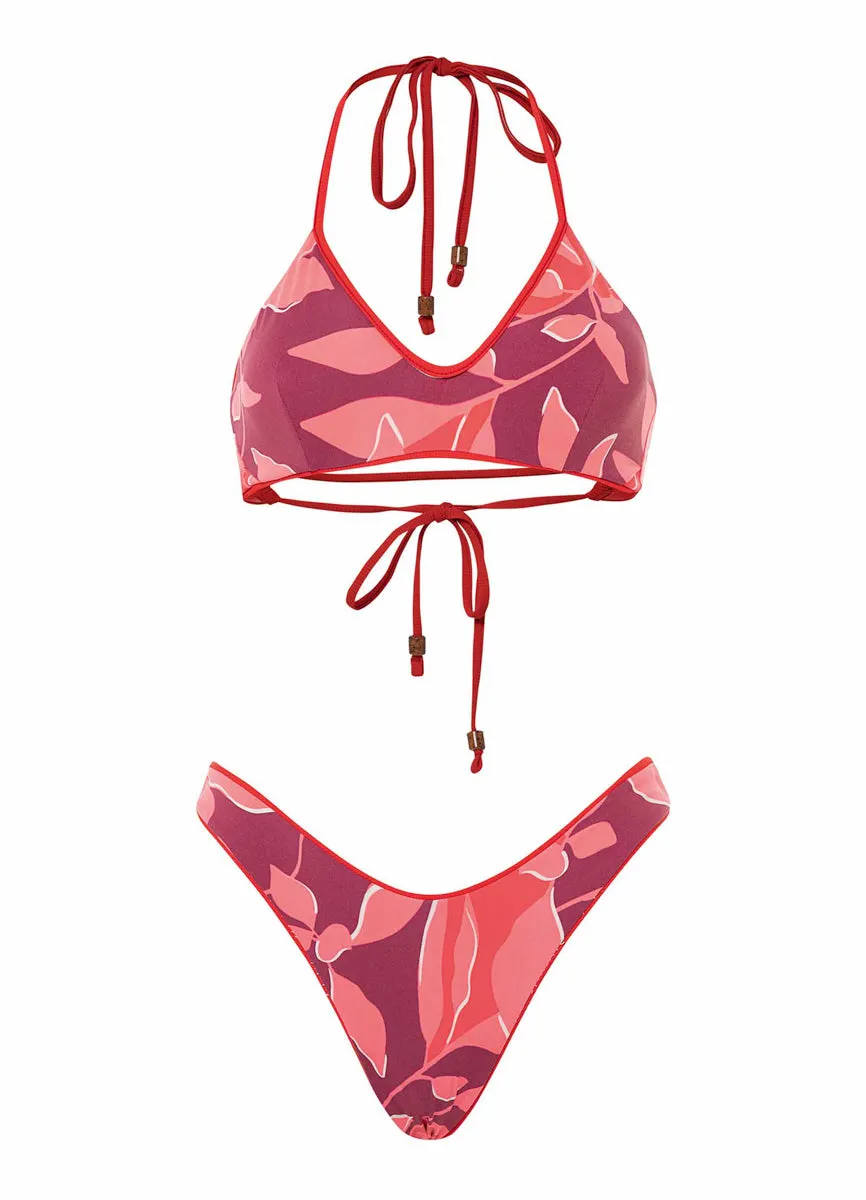 Maaji Scarlet Red Splendour High Leg Bikini Bottom Maaji