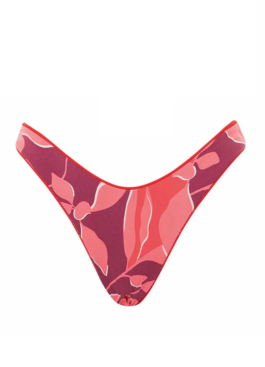 Maaji Scarlet Red Splendour High Leg Bikini Bottom Maaji