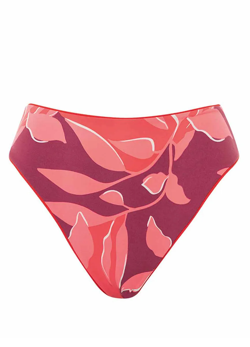 Maaji Scarlet Red Sully High Rise/High Leg Bikini Bottom Maaji