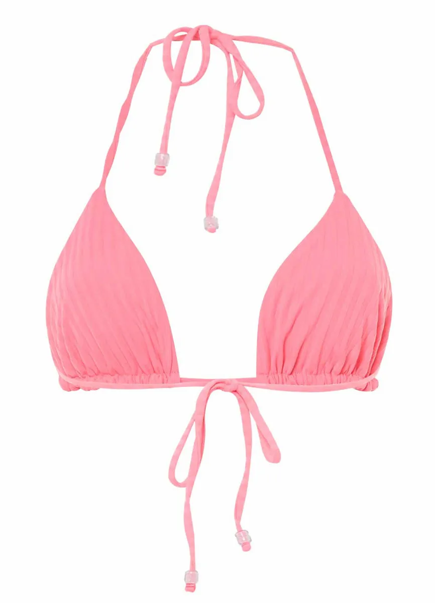 Maaji Sea Pink Balmy Sliding Triangle Bikini Top Maaji