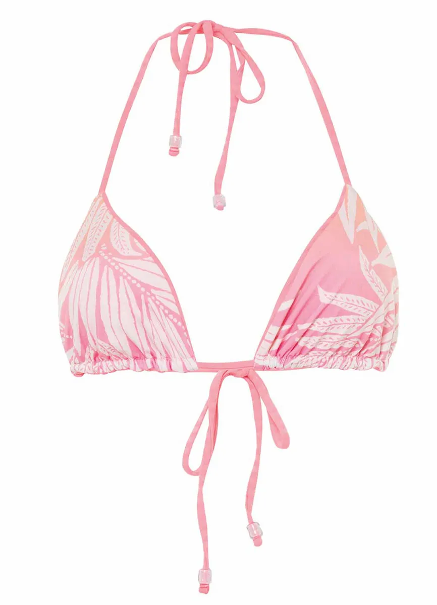 Maaji Sea Pink Balmy Sliding Triangle Bikini Top Maaji