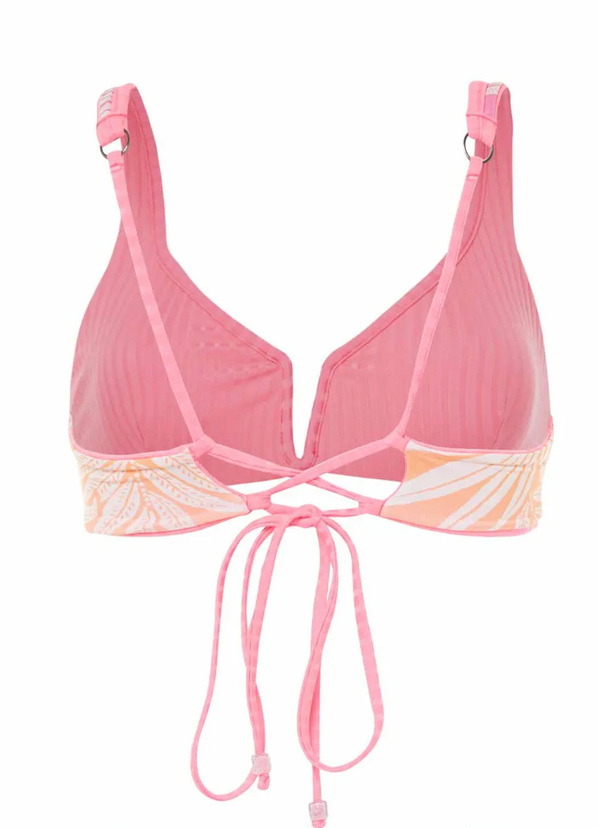 Maaji Sea Pink Victoria V Wire Bralette Bikini Top Maaji