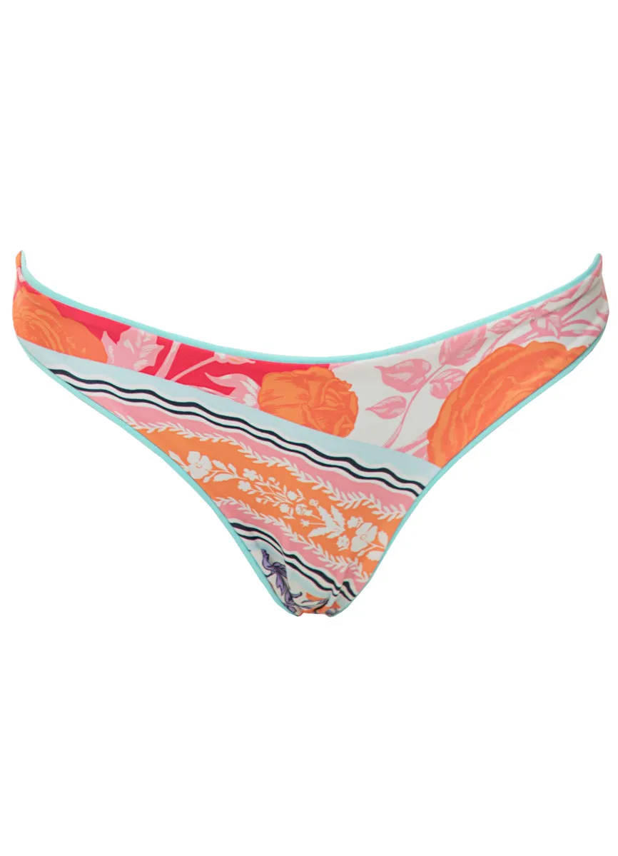 Maaji Sea Turquoise Flirt Low Rise Thin Side Bikini Bottom Maaji