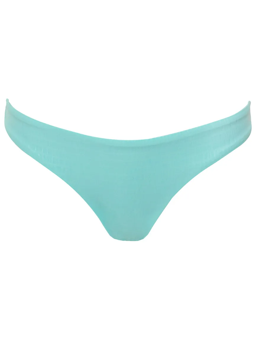 Maaji Sea Turquoise Flirt Low Rise Thin Side Bikini Bottom Maaji