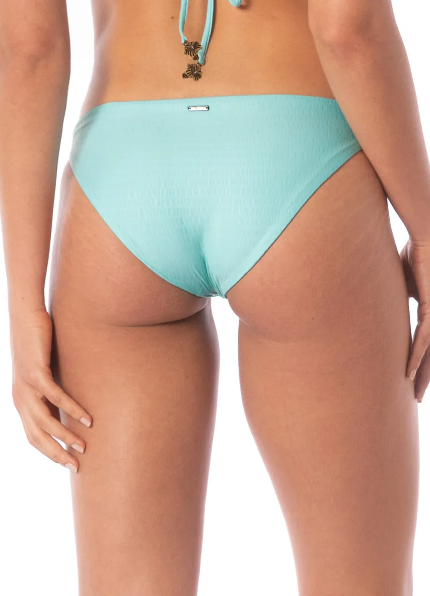 Maaji Sea Turquoise Flirt Low Rise Thin Side Bikini Bottom Maaji
