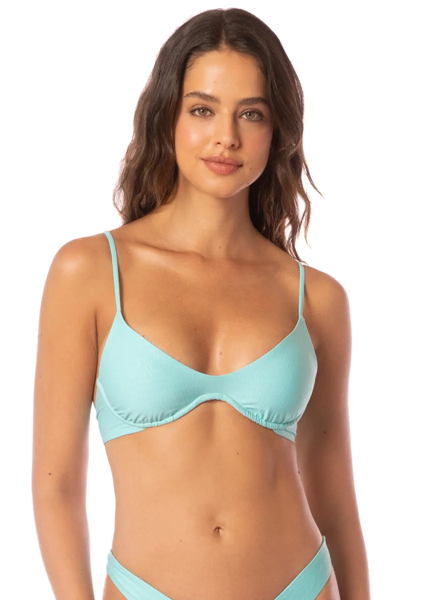 Maaji Sea Turquoise Irene Unmolded Underwire Bikini Top Maaji