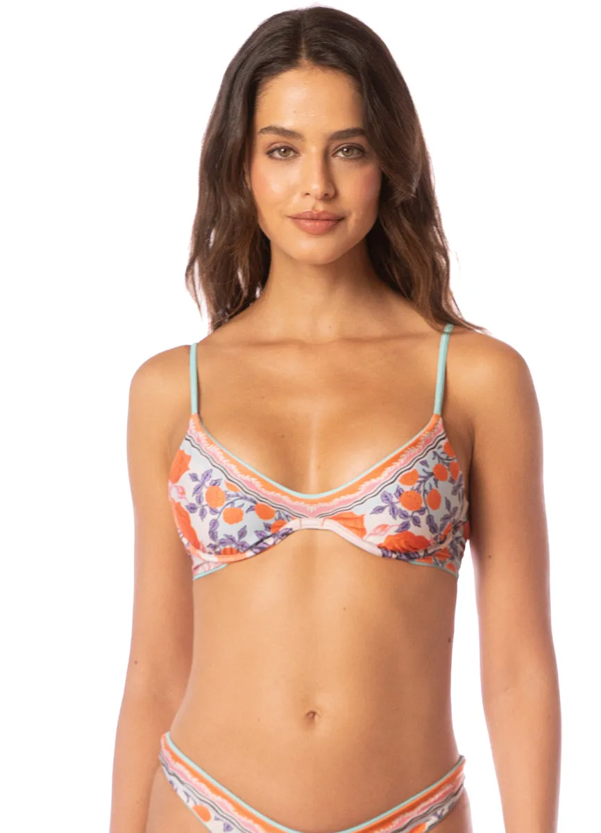 Maaji Sea Turquoise Irene Unmolded Underwire Bikini Top Maaji