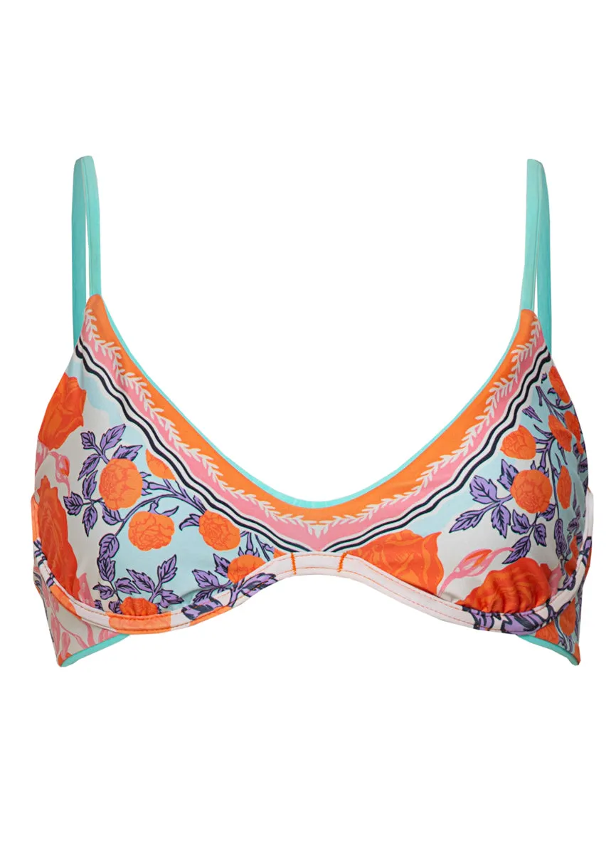 Maaji Sea Turquoise Irene Unmolded Underwire Bikini Top Maaji